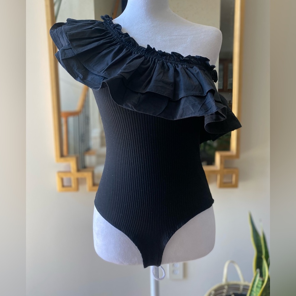 Jealous Tomato Ruffled Body Suit, size small